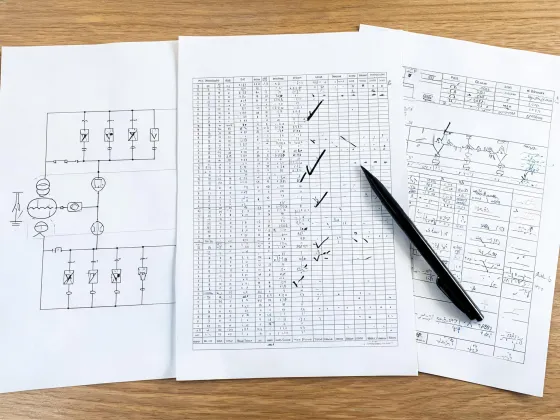Panel schedule and single line diagram